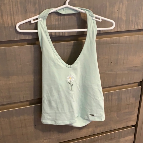 Mint coloured Hollister halter top size small - Picture 1 of 3